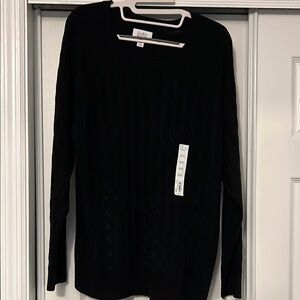 Black Cable Knit Sweater